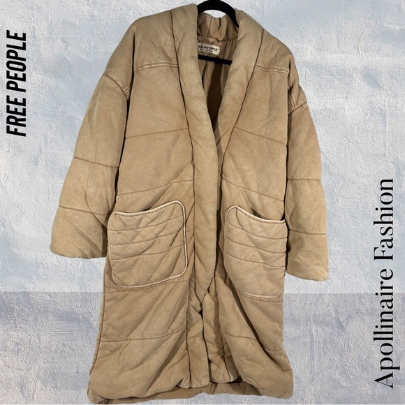 (ISO) (willing to trade) RARE FREE PEOPLE DOLMAN QUILTED DUVET COAT NWOT XS PINK - Picture 4 of 10